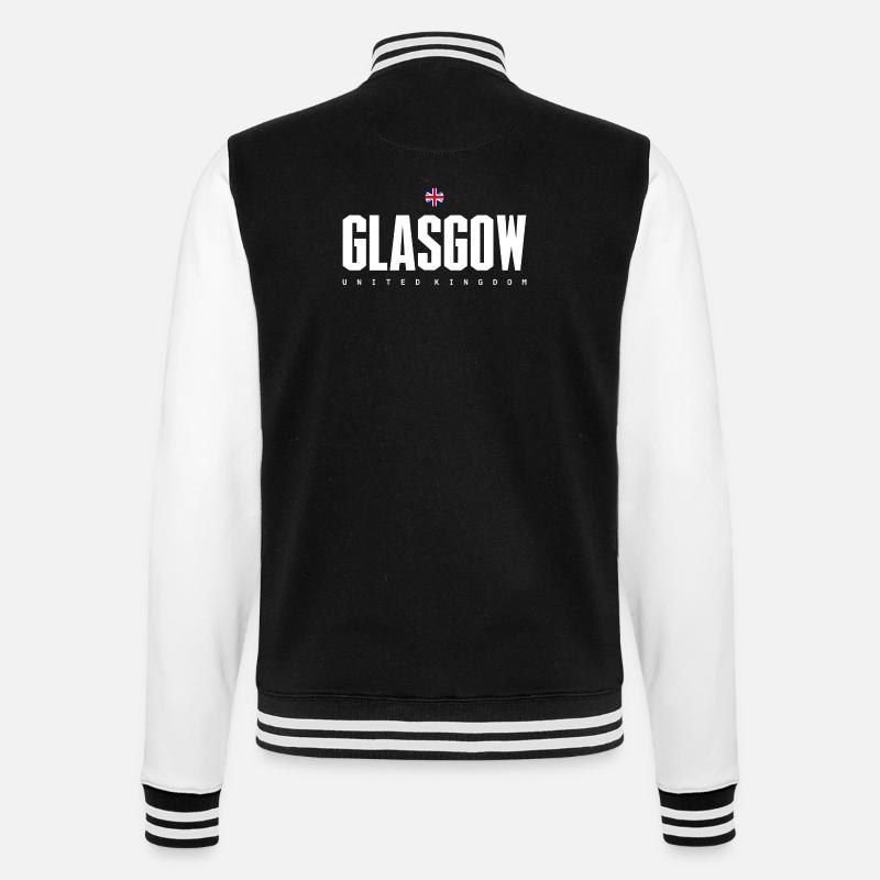 Glasgow - College-Sweatjacke - Schwarz/Weiß