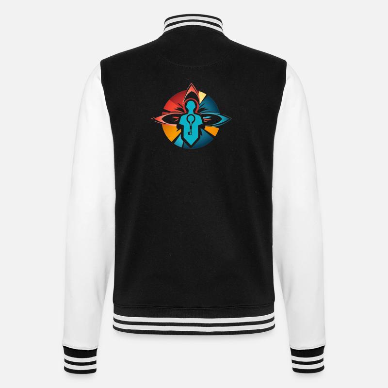 Logo - College-Sweatjacke - Schwarz/Weiß
