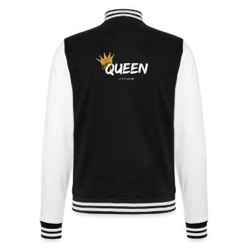 QUEEN, crown in progress. - College Sweat Jacket - black/white - Back - Marisol (170cm)