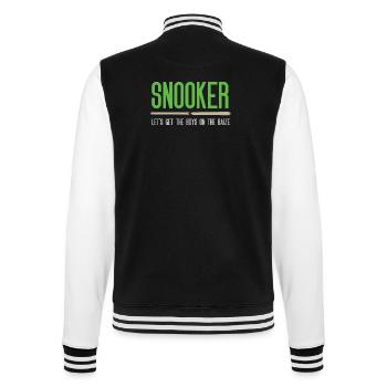 Snooker - Mettons les gars sur le bais - Veste Teddy - noir/blanc - Dos - Marisol (170cm)