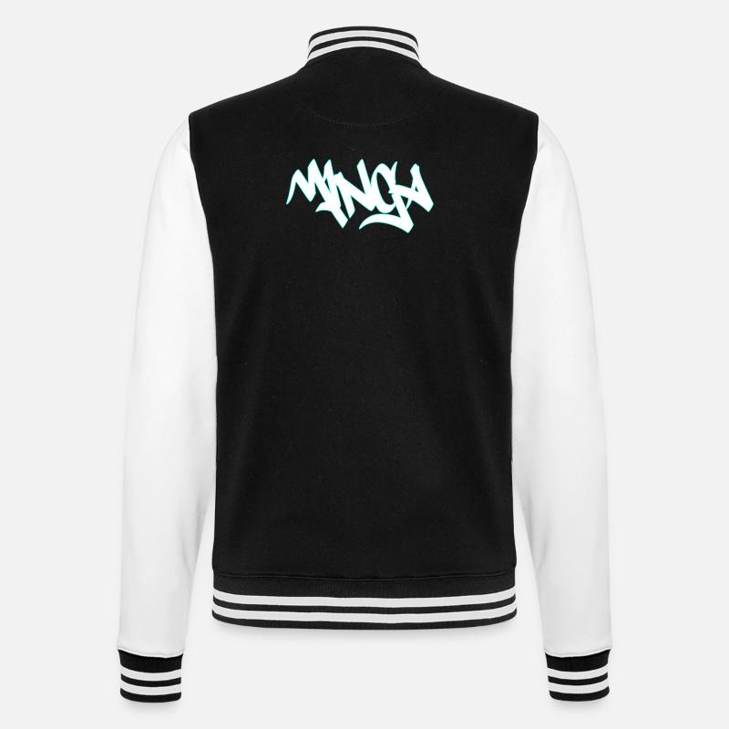 Lettrage Graffiti Mibga Neon - Veste Teddy - noir/blanc