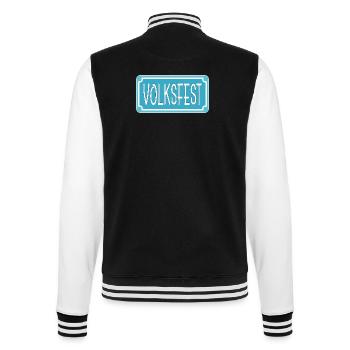 STRAßENSCHILD - VOLKSFEST - College-Sweatjacke - Schwarz/Weiß - Hinten - Marisol (170cm)