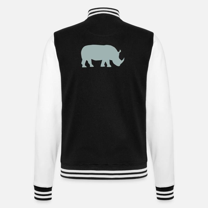 Rhinoceros - College Sweat Jacket - black/white