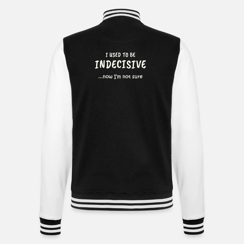 Indecisive Mode - College Sweat Jacket - black/white