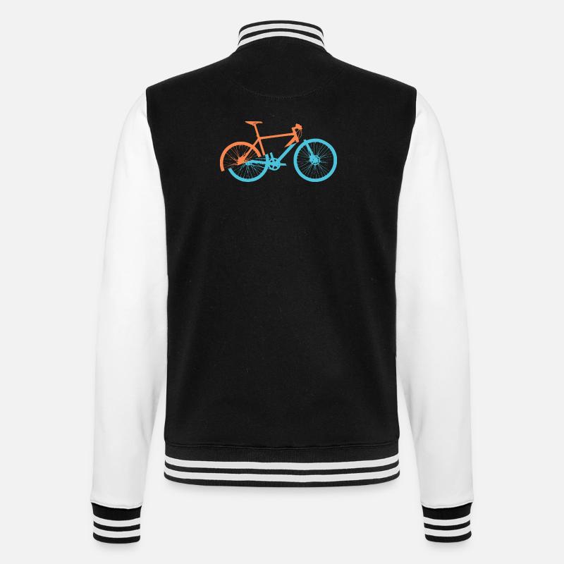 Dynamic bicycle design - College Sweat Jacket - black/white