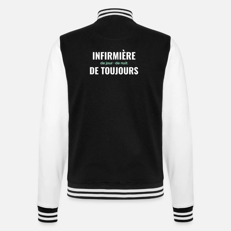 Infirmière de Toujours - Veste Teddy - noir/blanc