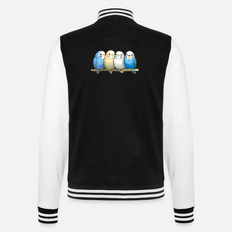 Perruches ondulées - Veste Teddy - noir/blanc