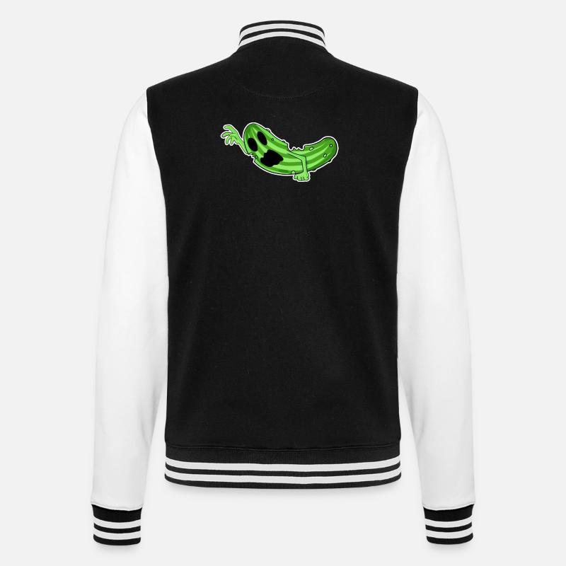 Horreur de concombre zombie - Veste Teddy - noir/blanc