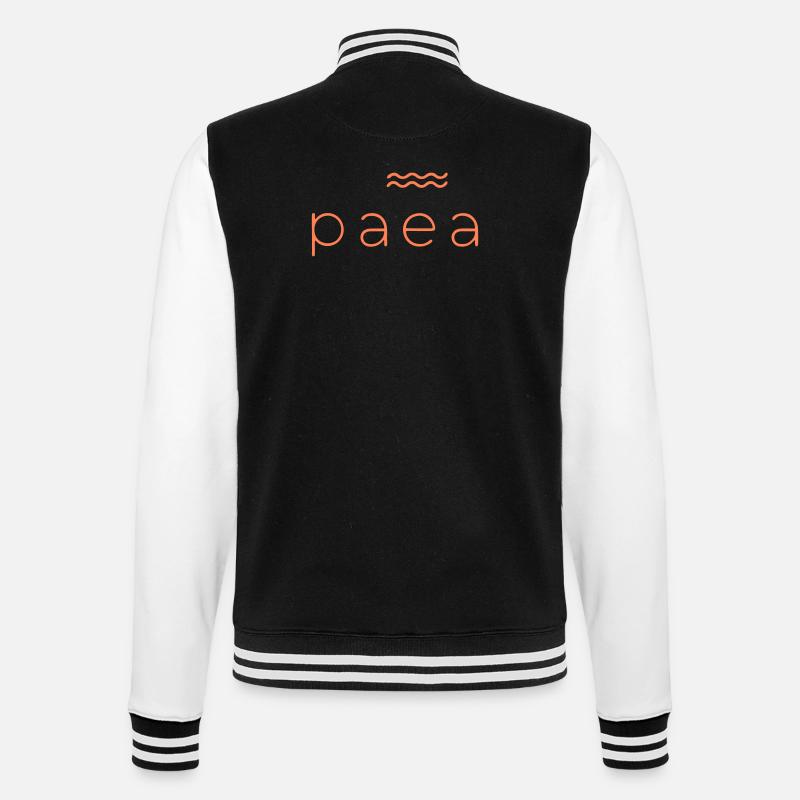 Lebendiges abstraktes Paparara-Design - College-Sweatjacke - Schwarz/Weiß