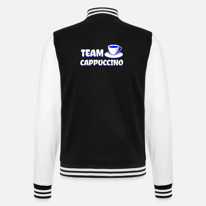 Team Cappuccino - Cool Coffee Design - College Sweat Jacket - black/white