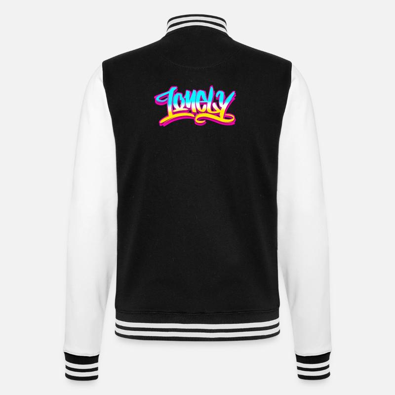 Graffiti lonely - College Sweat Jacket - black/white
