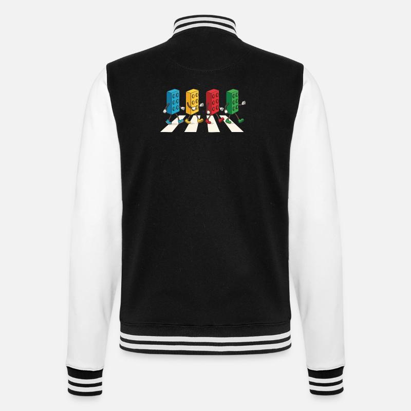 Zebra Made Of Bricks Creative Block Builder - College-Sweatjacke - Schwarz/Weiß