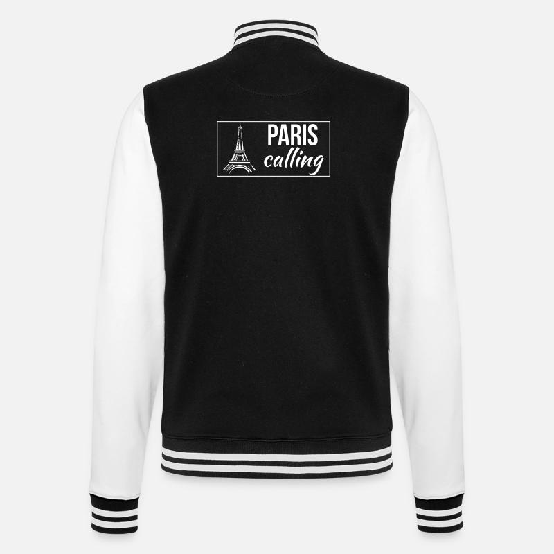 Paris Calling - College-Sweatjacke - Schwarz/Weiß