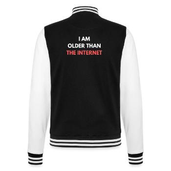 Je suis plus vieux que les citations drôles d’internet - Veste Teddy - noir/blanc - Dos - Marisol (170cm)