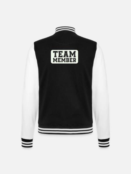 Varsity-style team member - College Sweat Jacket - black/white
