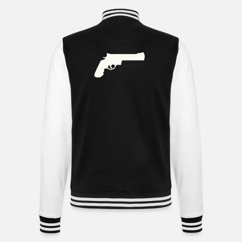 Gun - College Sweat Jacket - black/white