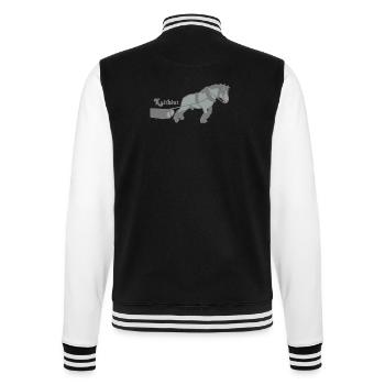 kaltblutzieht - College-Sweatjacke - Schwarz/Weiß - Hinten - Marisol (170cm)