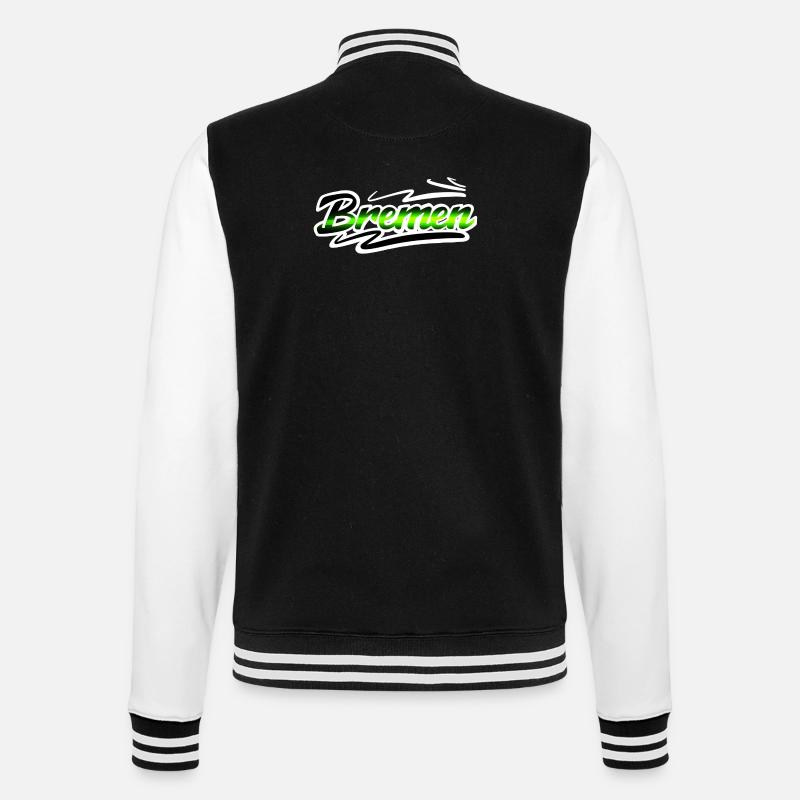 Bremen - College-Sweatjacke - Schwarz/Weiß