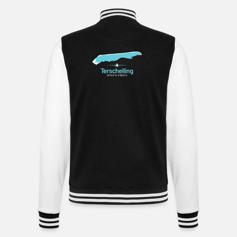Terschelling | Design map - College Sweat Jacket - black/white