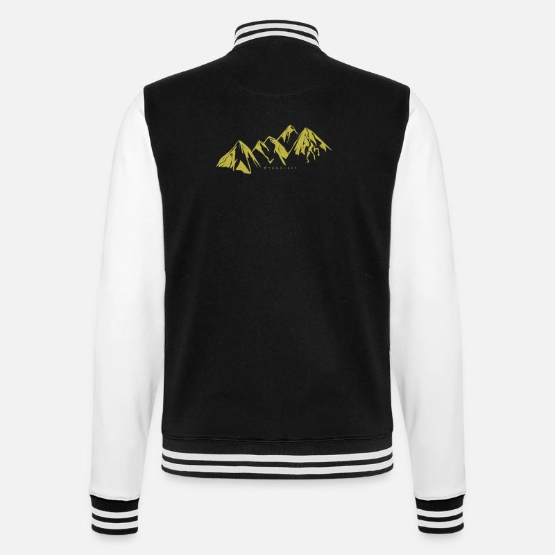 mountains - College Sweat Jacket - black/white