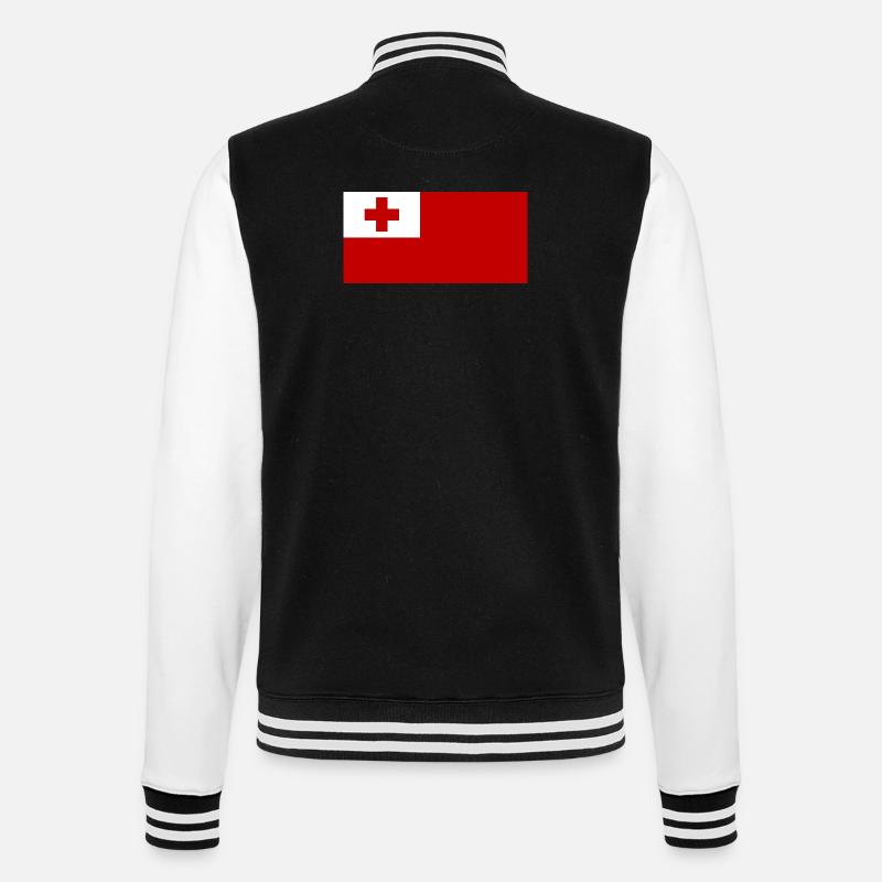 Tongo - College-Sweatjacke - Schwarz/Weiß