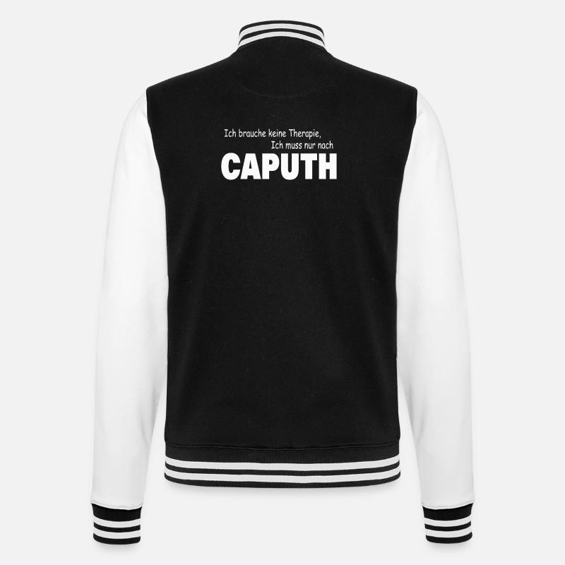 Therapy CAPUTH - College Sweat Jacket - black/white