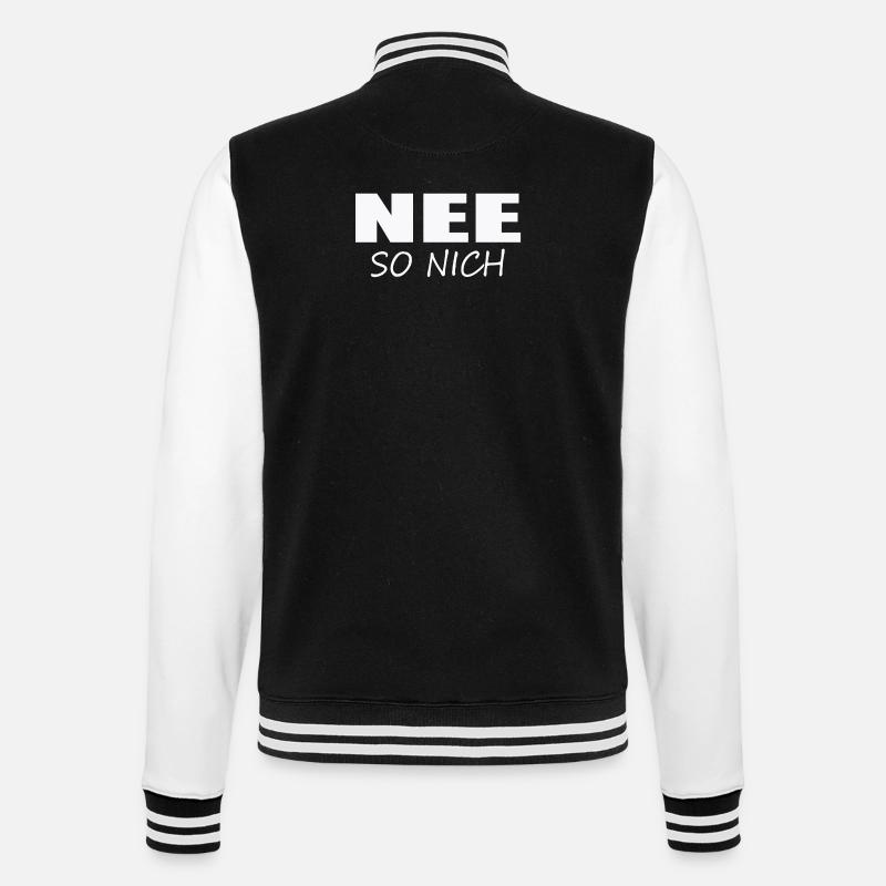 NO - NOT LIKE THAT - College Sweat Jacket - black/white