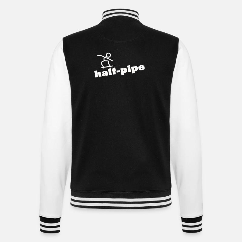 HALF PIPE - College-Sweatjacke - Schwarz/Weiß