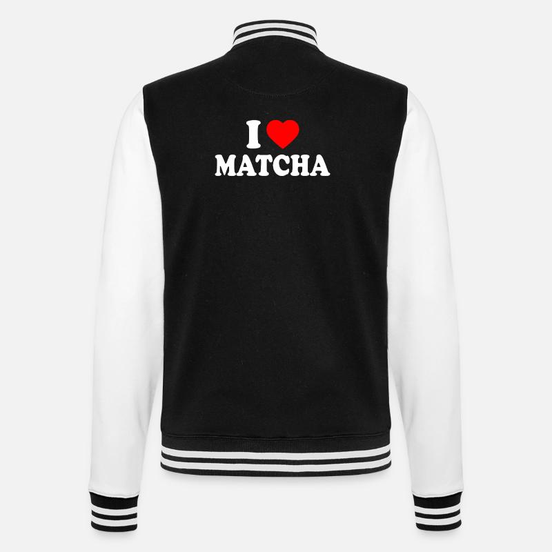 J’adore le Matcha - Veste Teddy - noir/blanc