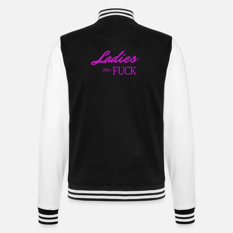 Les filles baisent aussi - Veste Teddy - noir/blanc