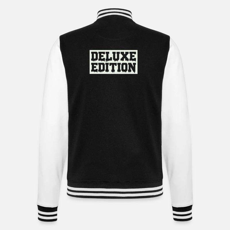 deluxe_edition- - College Sweat Jacket - black/white