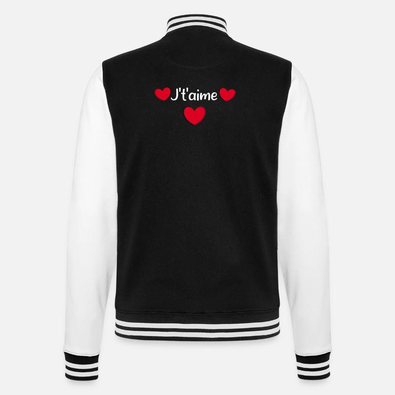 Saint-Valentin cœur rouge, st.valentin - Veste Teddy - noir/blanc