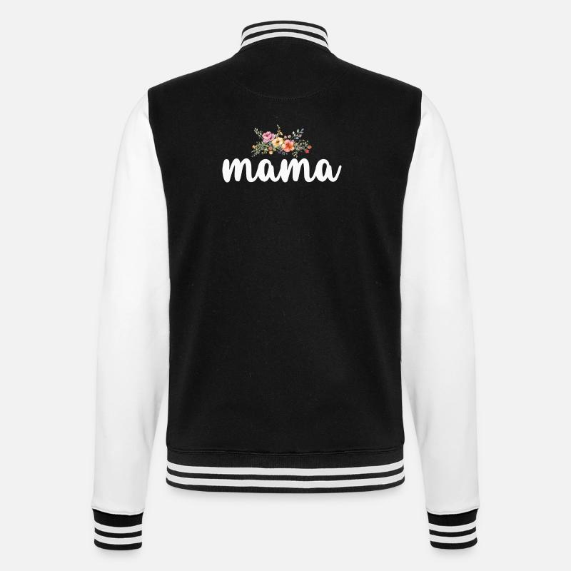 Mama Mutter - College-Sweatjacke - Schwarz/Weiß