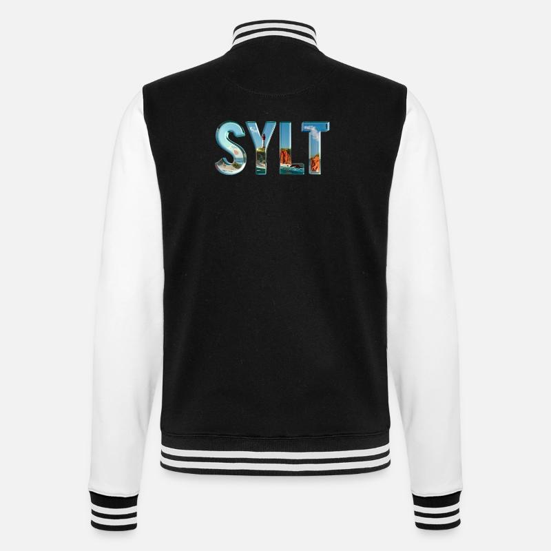 SYLT – maritime, elegant, Nordic - College Sweat Jacket - black/white