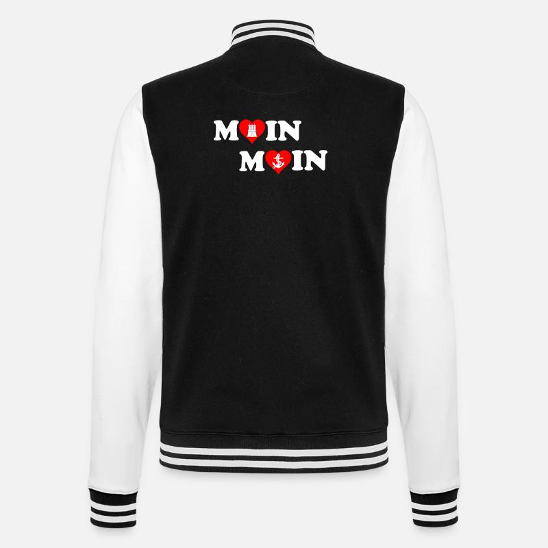 Moin Moin Heart pour Hambourg - Veste Teddy - noir/blanc