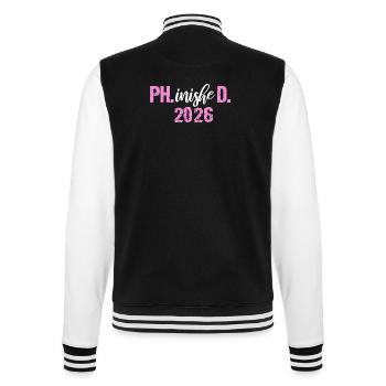 Doctorat 2026 Doctorat philistin Thèse PhD - Veste Teddy - noir/blanc - Dos - Marisol (170cm)