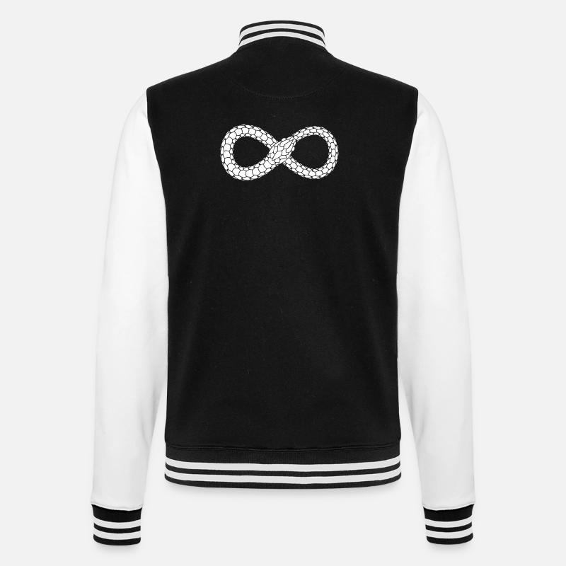 Endless Serpent Loop - College Sweat Jacket - black/white