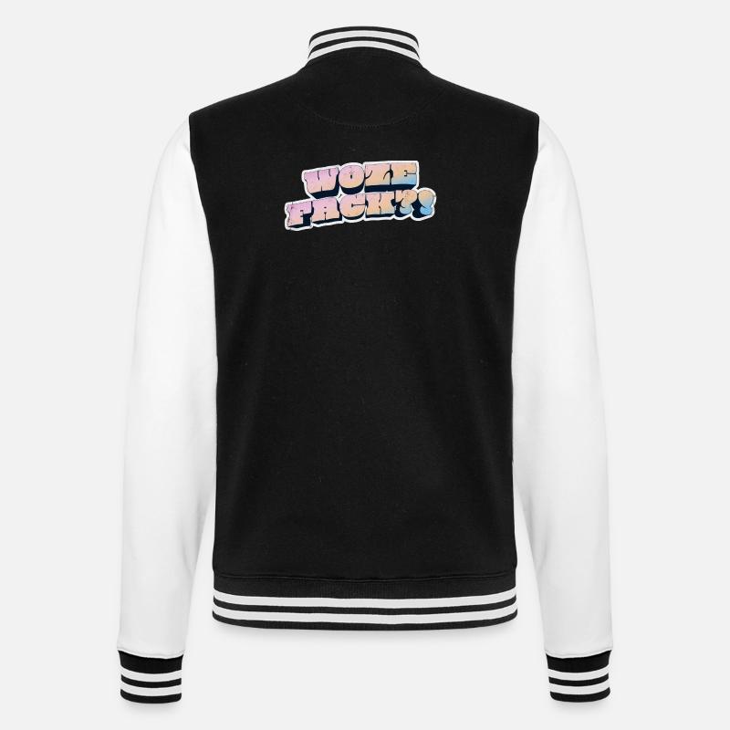 Wow Face Pastell Graffiti Stil - College-Sweatjacke - Schwarz/Weiß