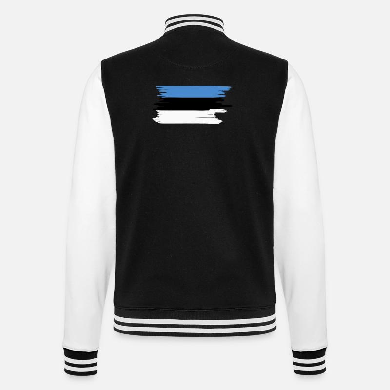 Drapeau estonien - Veste Teddy - noir/blanc