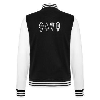 Wie Eis - College-Sweatjacke - Schwarz/Weiß - Hinten - Marisol (170cm)
