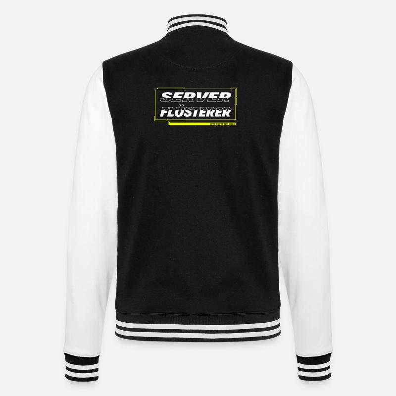 Server Flüsterer - College-Sweatjacke - Schwarz/Weiß