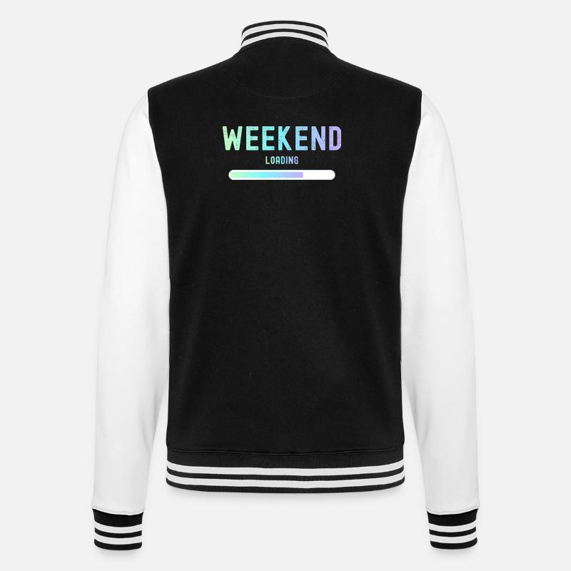 Weekend loading Wochenende und Freizeit - College-Sweatjacke - Schwarz/Weiß