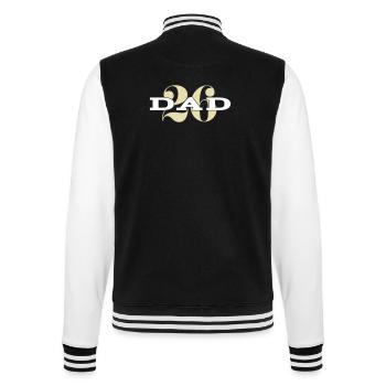 Dad 26 Baby Vater Vatertag Geschenk Papa 2026 - College-Sweatjacke - Schwarz/Weiß - Hinten - Marisol (170cm)