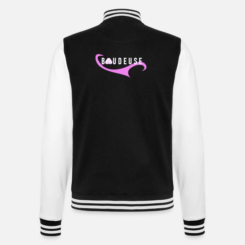 Logo Boudeuse  - Veste Teddy - noir/blanc