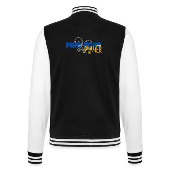 Tischtennisspieler - College-Sweatjacke - Schwarz/Weiß - Hinten - Marisol (170cm)
