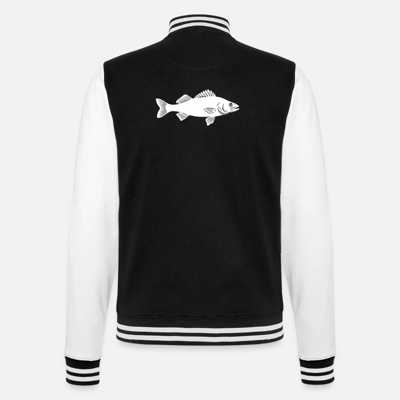 Spiny Knight: Mysterious Zander Statement - College Sweat Jacket - black/white