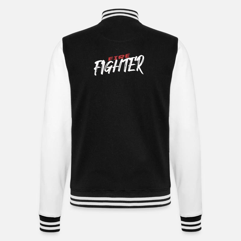 Fire Fighter Firefighter Firefighter - College Sweat Jacket - black/white
