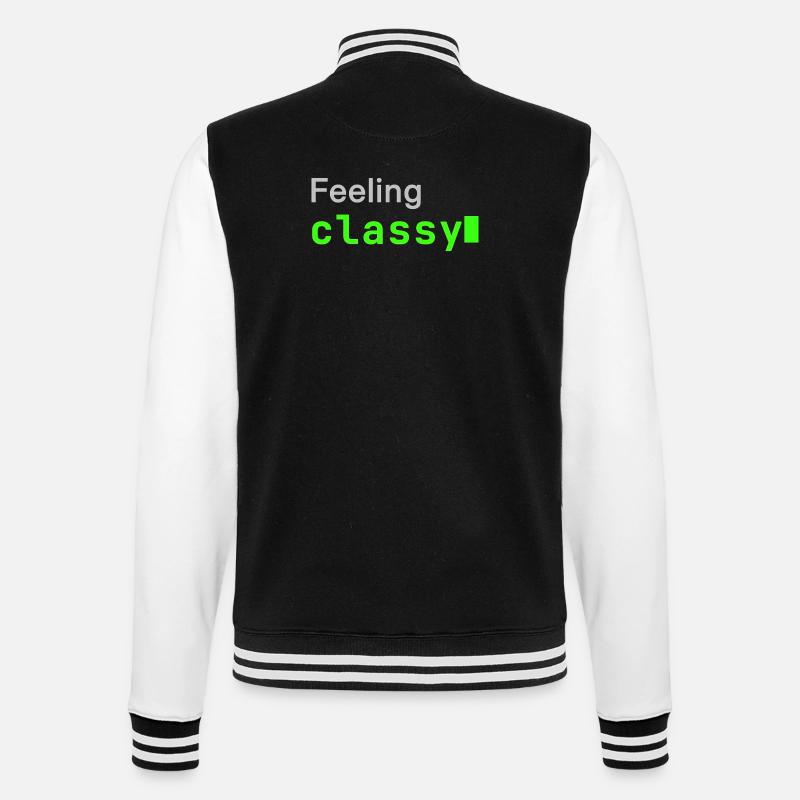 Feeling classy | Developer mood - College-Sweatjacke - Schwarz/Weiß