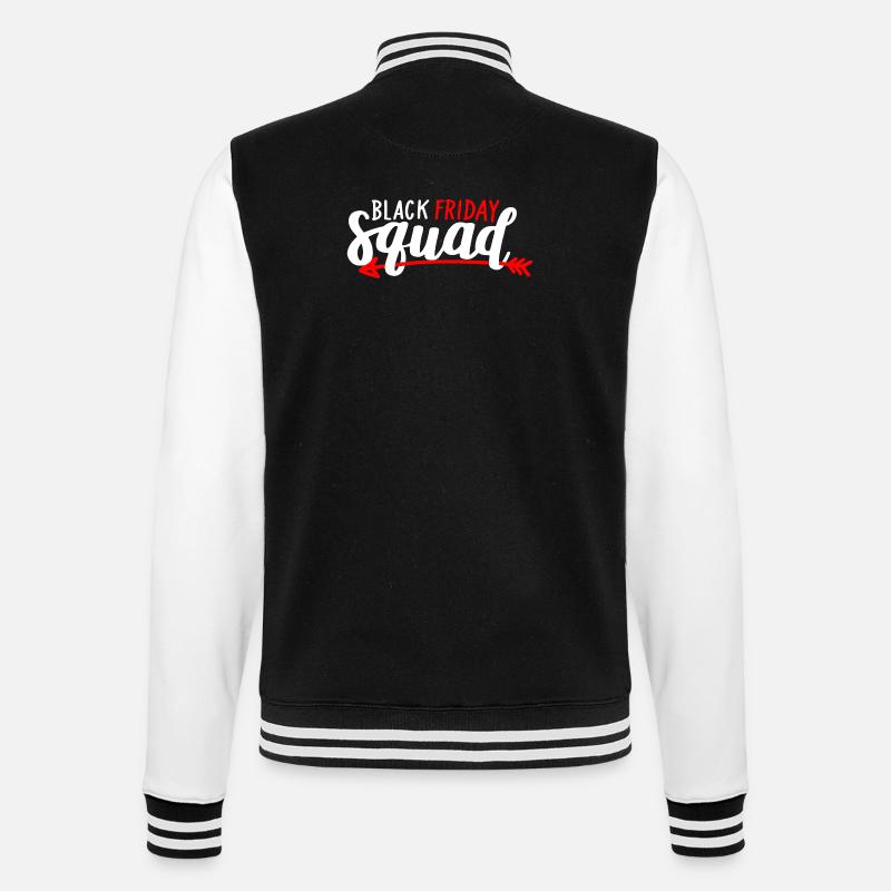 Black Friday Squad Tee - College Sweat Jacket - black/white