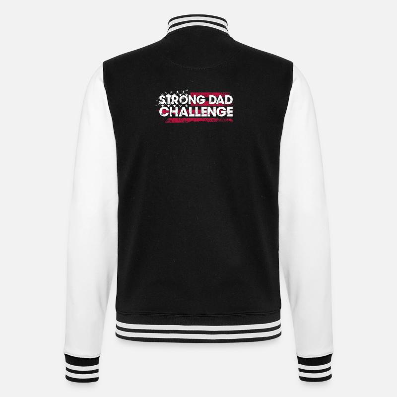 Strong Dad Challenge - College Sweat Jacket - black/white
